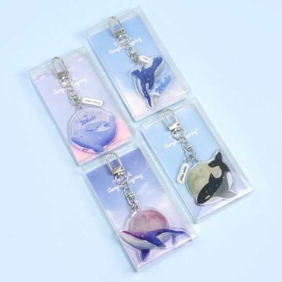 핑크풋 고래아크릴키링