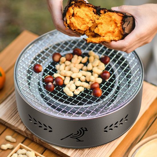 힐링캠핑 그릴 숯불 화로(그레이) 물받이 바베큐그릴
