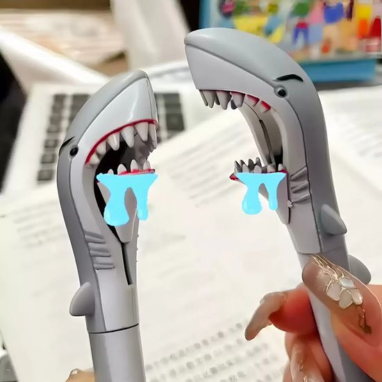 상어 모양 볼펜 펜 귀여운 캐릭터 펜 학생 어린이