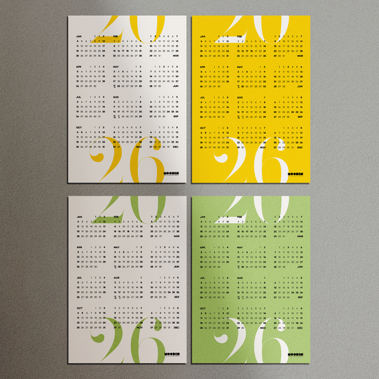 2026 무딘 대형 포스터 캘린더 B2 세트(2장)