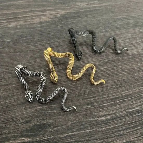 힙한 스네이크 뱀 스터드 롱 귀걸이 행운 드롭 귀고리