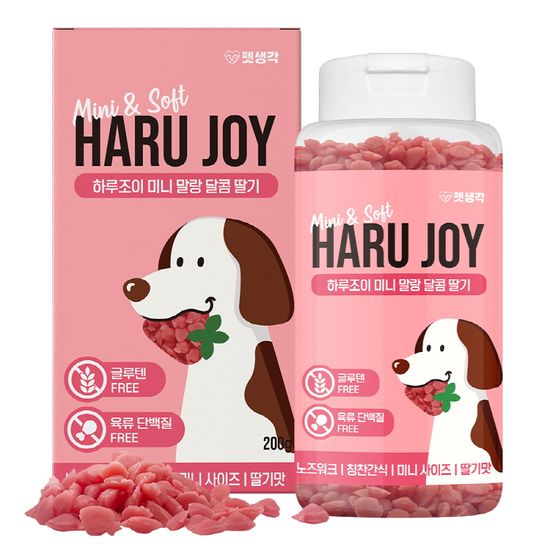 펫생각 하루조이 저칼로리 달콤딸기 강아지 간식