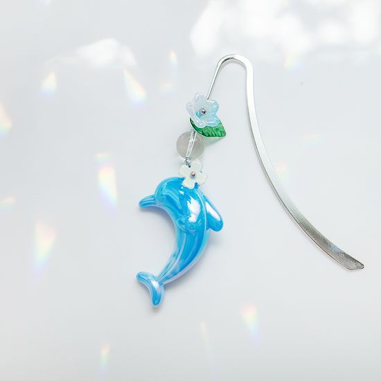 돌고래의 여름 책갈피 금속 북마크