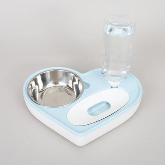 반자동 하트 더블 식기 (블루)