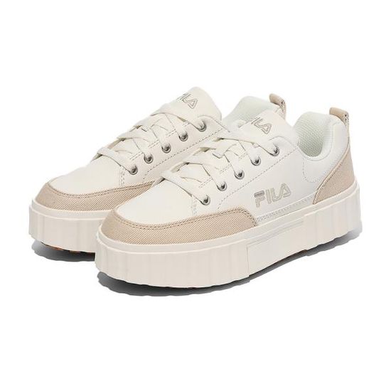휠라 샌드 블라스트 로우 운동화 BEIGE BROWN