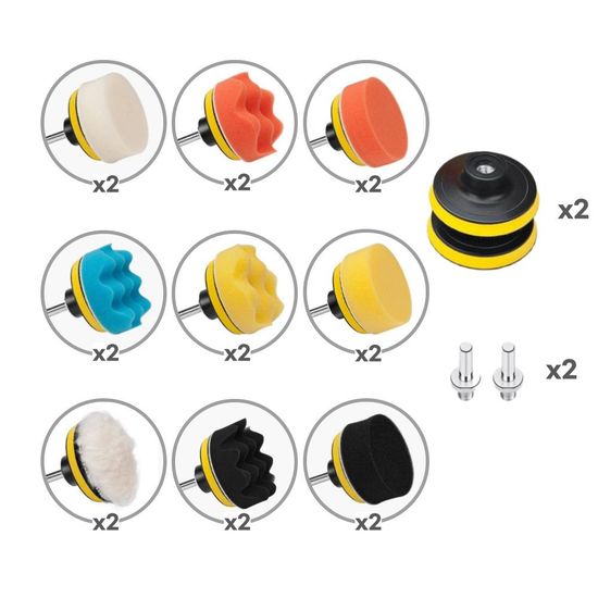 전동드릴 광택패드 22PCS 세트(WE6263F)