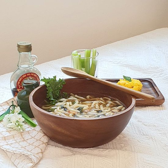 Holin 아카시아 통원목 수제 우드 샐러드볼(대)