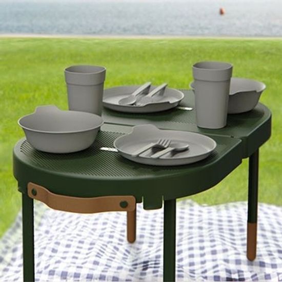 [미타] 휴대용 캠핑 접이식 피크닉 테이블 2인용