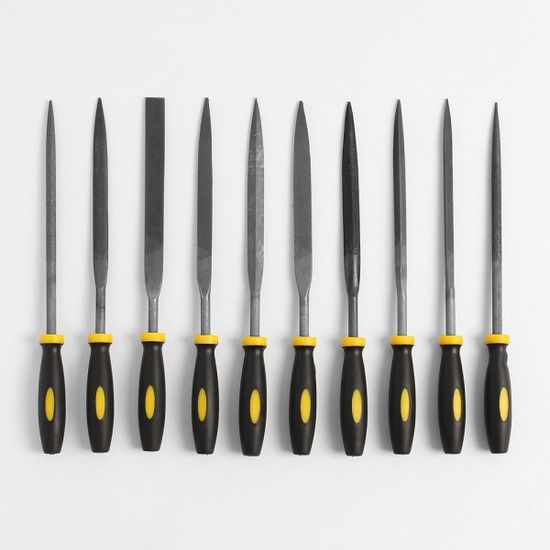 옐로우툴 야스리 쇠줄 10종세트 반달 평면 연마봉