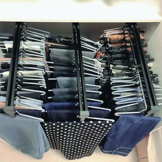 옷장 인출식 슬라이딩 레일 행거 옷걸이 바지걸이