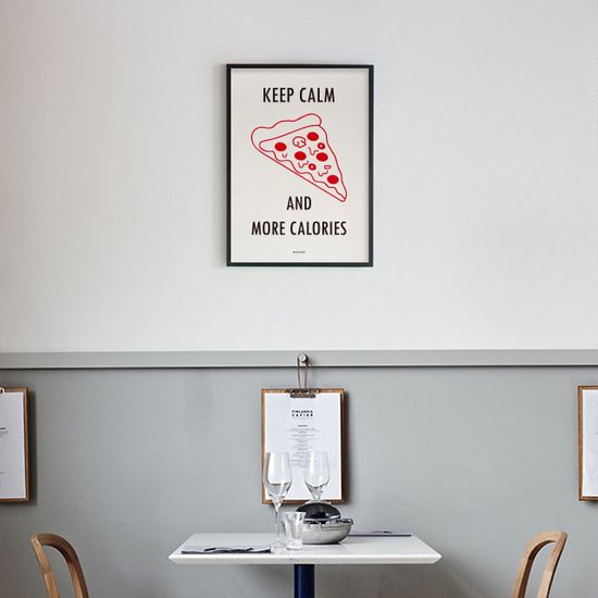 피자 M 디자인 포스터 PIZZA