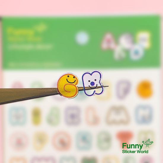 퍼니스티커 L405 마시멜로 알파벳 에폭시