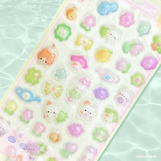 인스탁스 3D 입체 스티커 투명 케이스 다꾸 폰꾸
