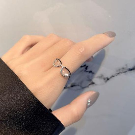 잘보여 미니 안경 패션 반지