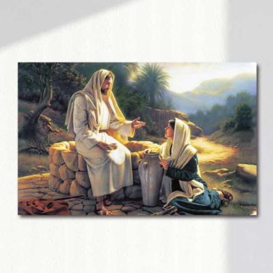 캔버스액자 예수님과 사마리아 여인 C타입 25x40cm