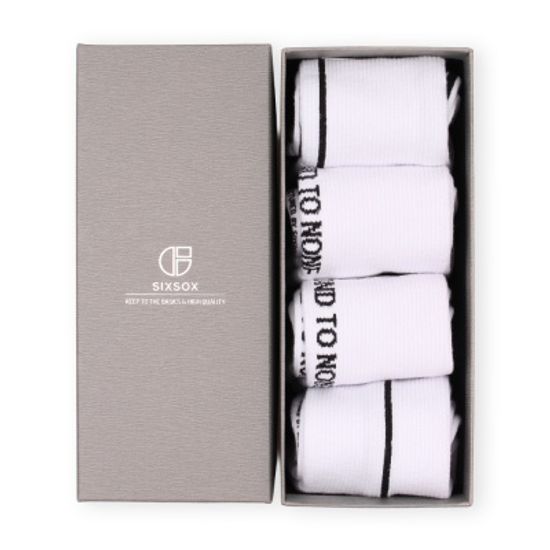 라인/레터링포인트 양말 기프트 세트 [GIFT SET] [4개입]