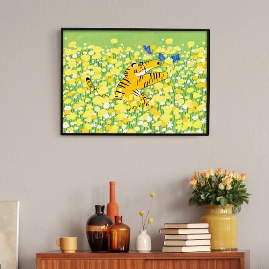 나비와 호랑이 (Art Print) / 일러스트 액자
