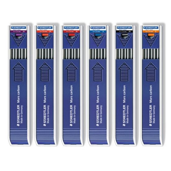 스테들러 2.0mm 홀더샤프심/홀더심 Mars carbon 200