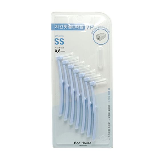 덴탈 치간칫솔 L형 7P 0.8mm (SS) 치석제거 구취예방[