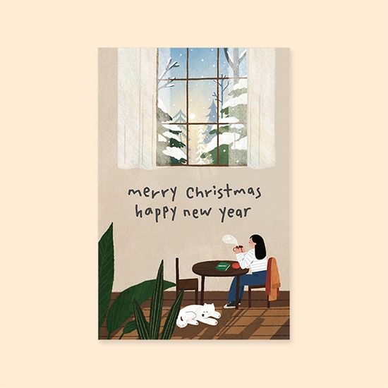 크리스마스카드 MERRY CHRISTMAS HAPPY NEW YEAR