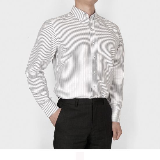 남자 와이셔츠 스트라이프 데일리 긴팔 남방 셔츠