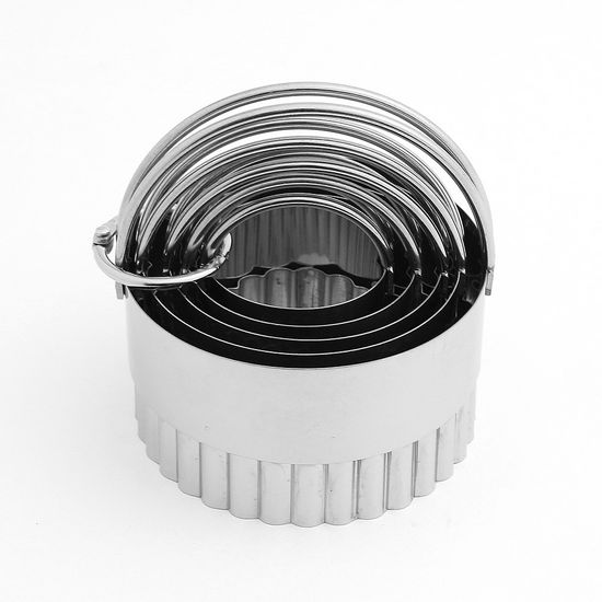 스텐 주름링 쿠키커터 5p세트 물결 웨이브 베이킹틀