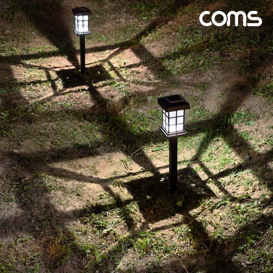 태양광 LED 정원등 사각격자 인테리어조명 (2개입) - 핫트랙스
