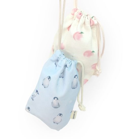 PEACH STRING POUCH(M)