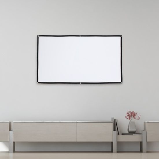 이동형 빔프로젝터 스크린(159x90cm) 걸이식 빔스크린