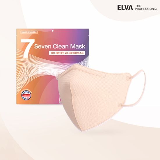 ELVA 세븐 클린 2D KF94 새부리형 컬러 마스크 100매