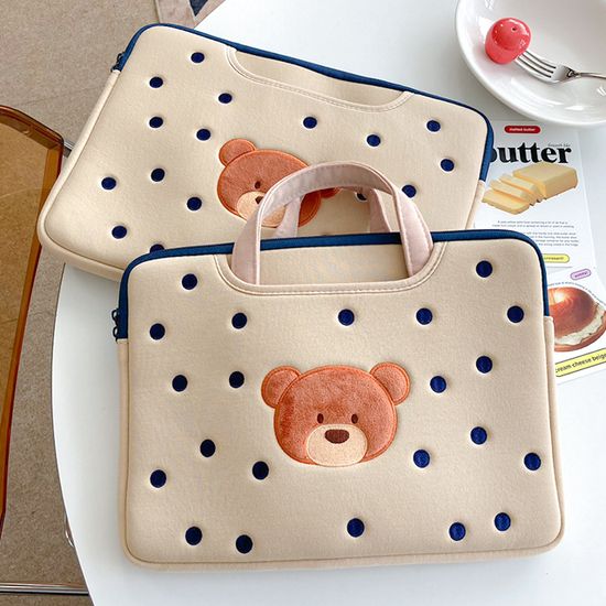 곰탱이 손잡이형 아이패드 노트북 파우치 맥북 가방