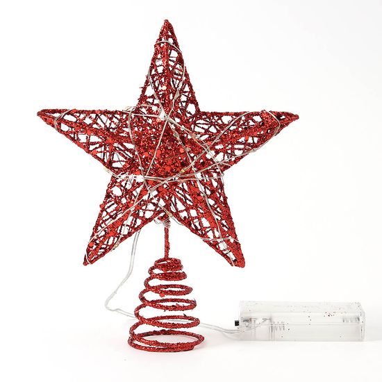 [도토로] 샤인스타 LED 트리 장식 레드 15cm