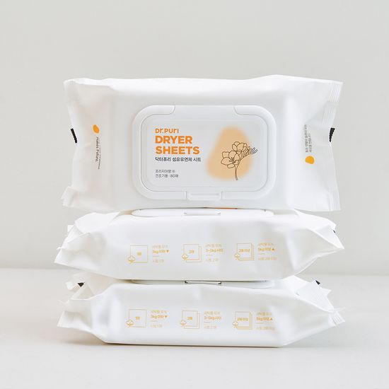 닥터퓨리 건조기시트 섬유유연제 시트 80매x3입