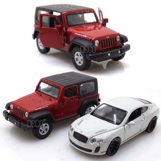 웰리 지프 루비콘 + 벤틀리 컨티넨탈 미니카 2P 세트