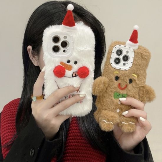 아이폰 14 13 12 11 크리스마스 퍼 뽀글이 털 케이스