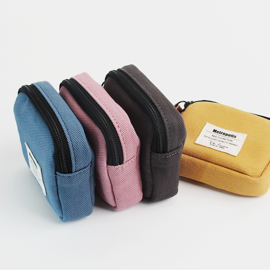 패브릭 미니 파우치 에어팟 파우치 미니월렛(4 color)