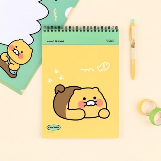 카카오 춘식이 상철 상단 트윈링 캐릭터 스프링 노트 