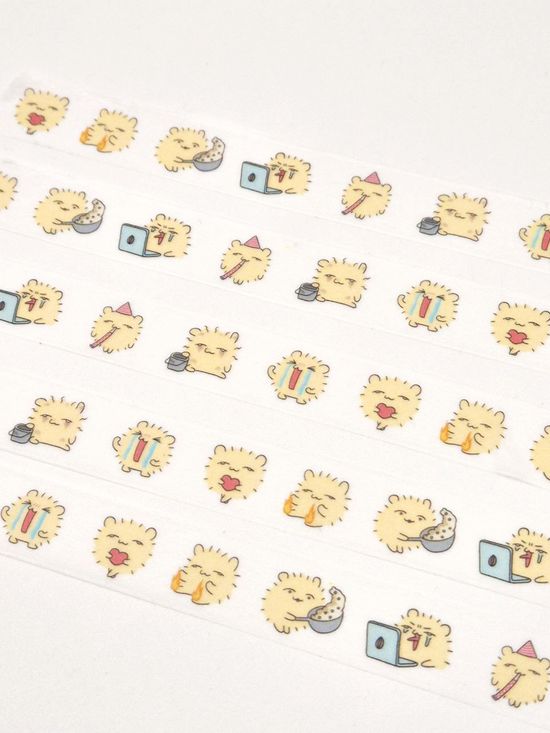 썰치컴퍼니 마스킹테이프 햄스터 캐릭터 15mm x 5m