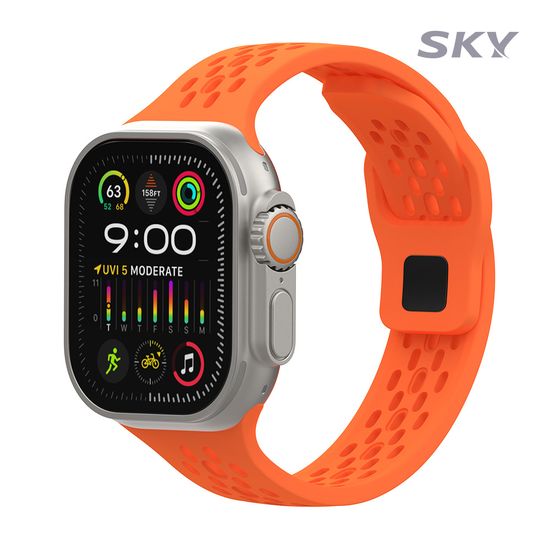 스카이 애플워치 펀칭 실리콘 스트랩 스포츠 밴드