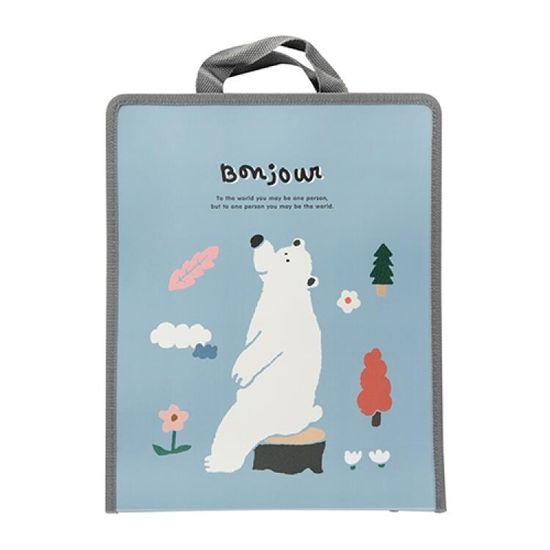 아트박스 파일 곰 손잡이 지퍼케이스
