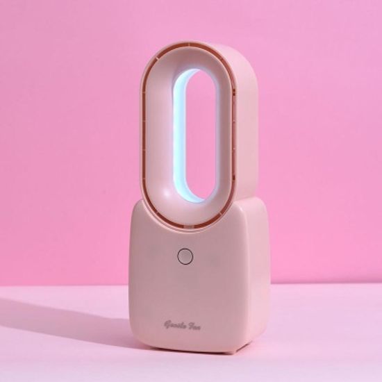 날개없는 탁상용 휴대용 사무실 소형 LED 무선 선풍기