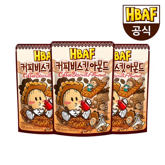 HBAF 커피비스킷 아몬드 120g 3봉 세트