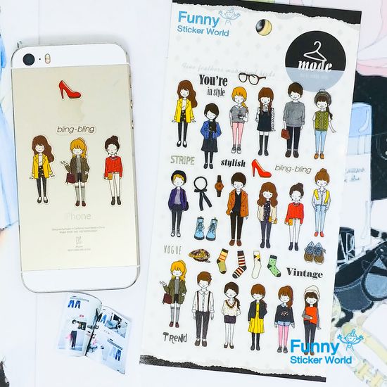 퍼니스티커 Z827 MODE 기분 PVC 스티커