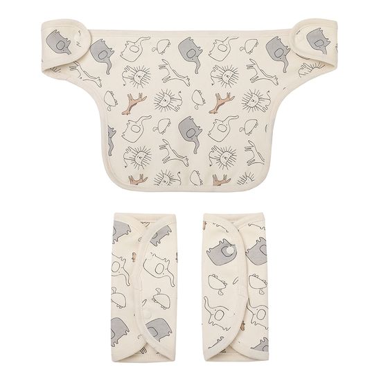 오가닉 신생아 아기띠침받이턱받이세트 모모의숲