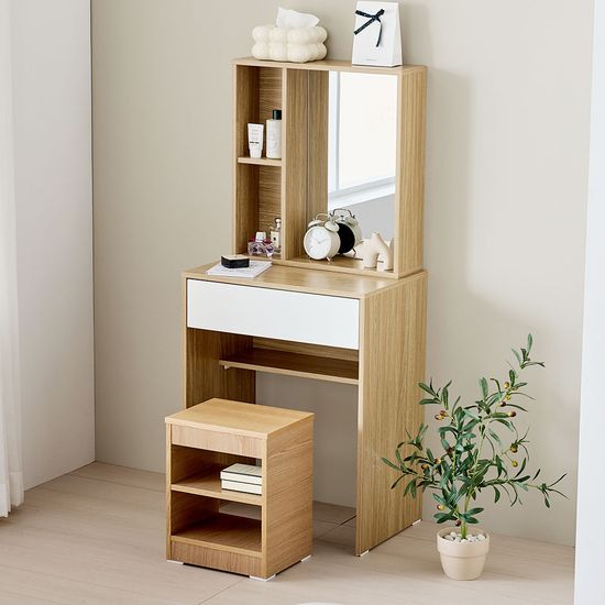 라일 콘솔 수납 화장대 거울 세트 800 (착불)