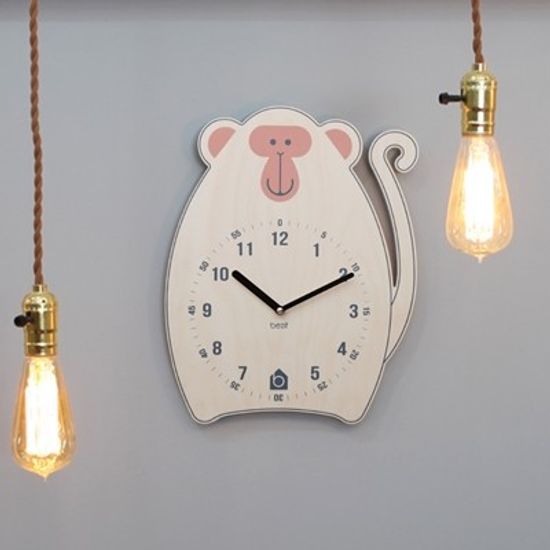 [BEZIT] TALENTED MONKEY Wall Clock(무소음벽시계)