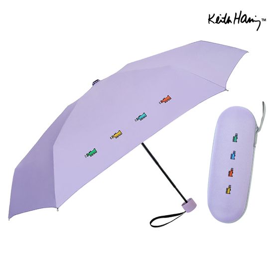 [파우치2개세트]키스해링 6K 미니퍼피ver2 5단양우산