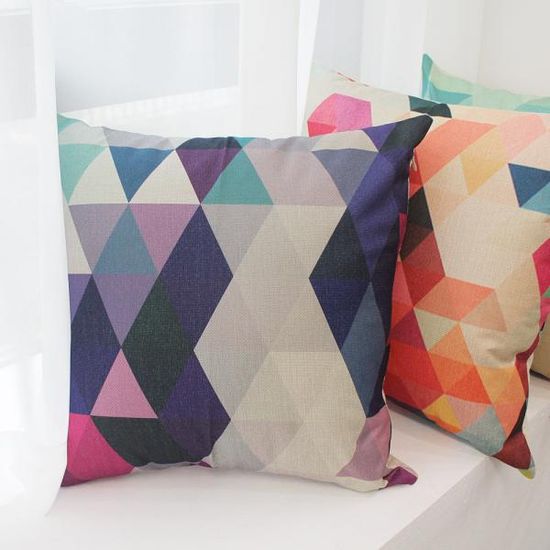 러프 소파 쿠션커버 45x45 레인보우스칸디 C 2P