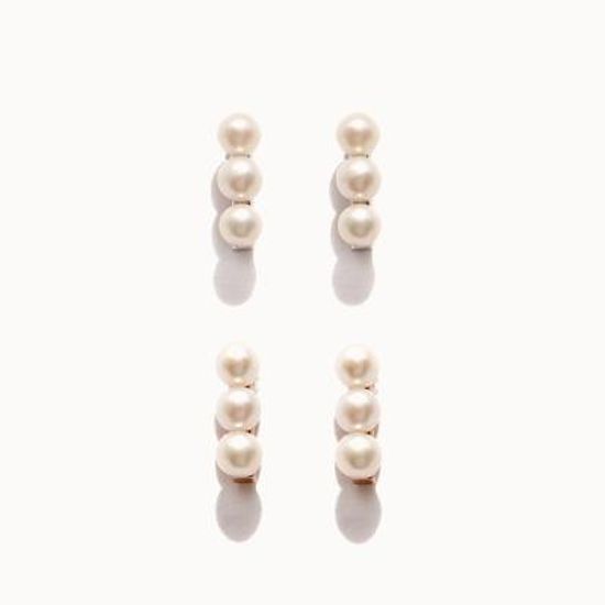 제이로렌 M01383 담수진주 일자바 실버귀걸이