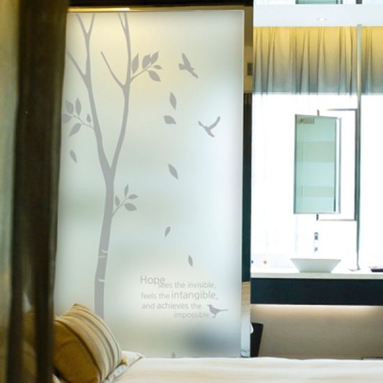 ncdr023-자작나무 한그루-샤워부스 유리문시트지